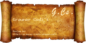Grauner Csát névjegykártya
